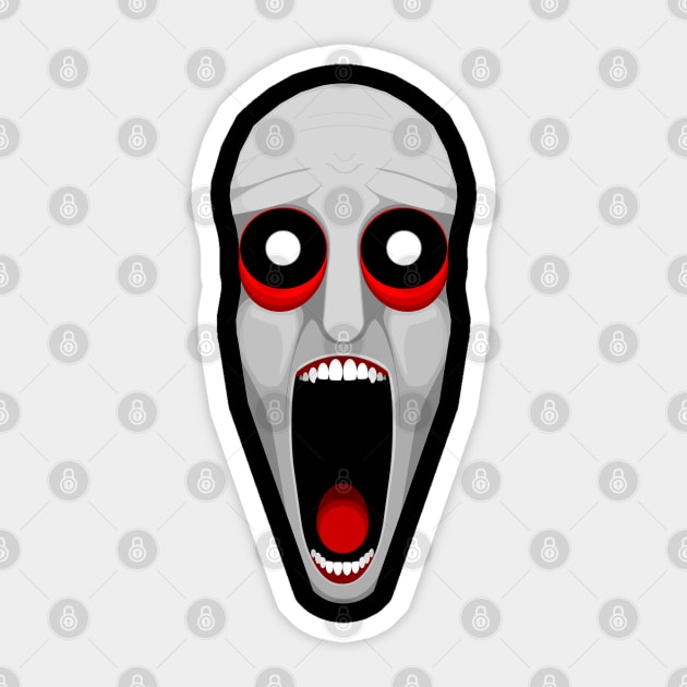 SCP-096 "The Shy Guy" Object Class: Euclid Sticker by BeringerTwit